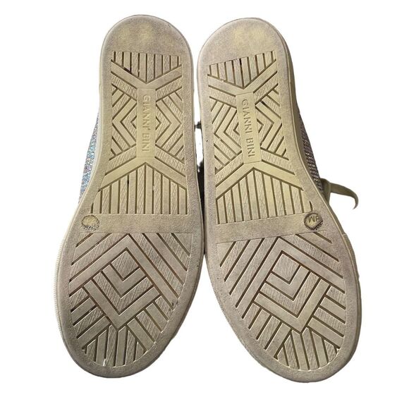 Gianni Bini Women's Suede Rhinestone Lace-Up Sneakers Brown Size 8M - Picture 11 of 12